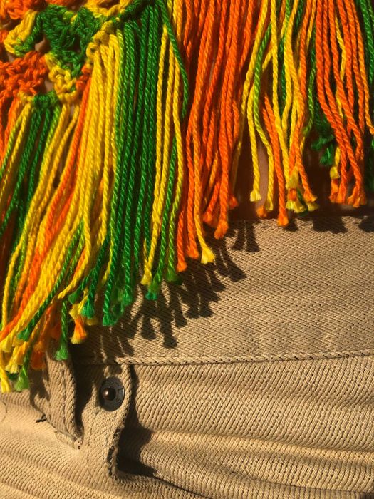 Crop-Top "Happy Hippie" em crochê 100% algodão