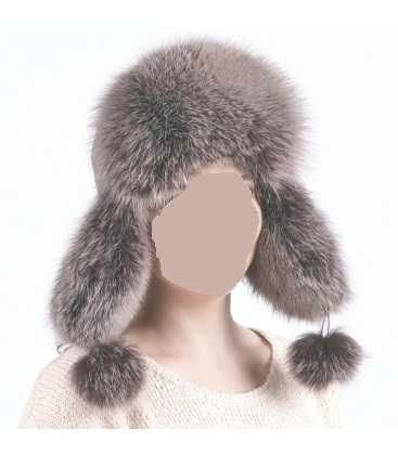 Шапка натуральный мех песец