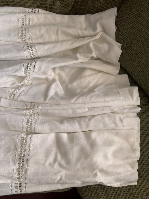 Cortinados  e colcha c/almofadas em linho
