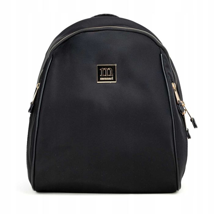 Plecak Damski MONNARI BAG1350 Czarny Elegancki Miejski Plecaczek