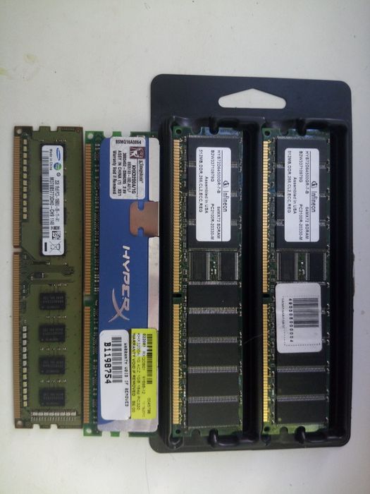 Модули памяти для ПК DDR, DDR2, DDR3