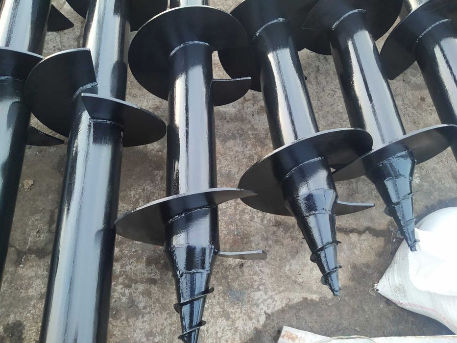 Сваи винтовые, геошуруп, одновитковые, монтаж, гвинтові палі, свая