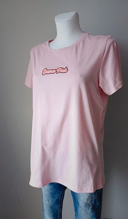 Bawełniana koszulka T-shirt damski dama pik różowy XL
