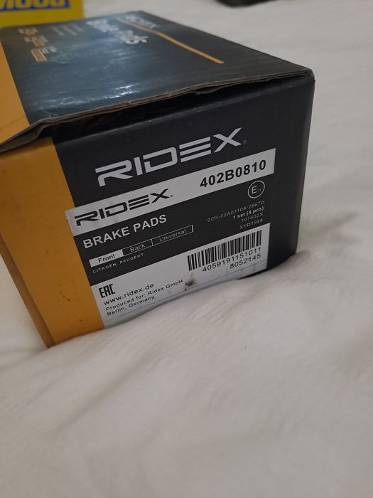 Pastilhas travão frente. NOVO