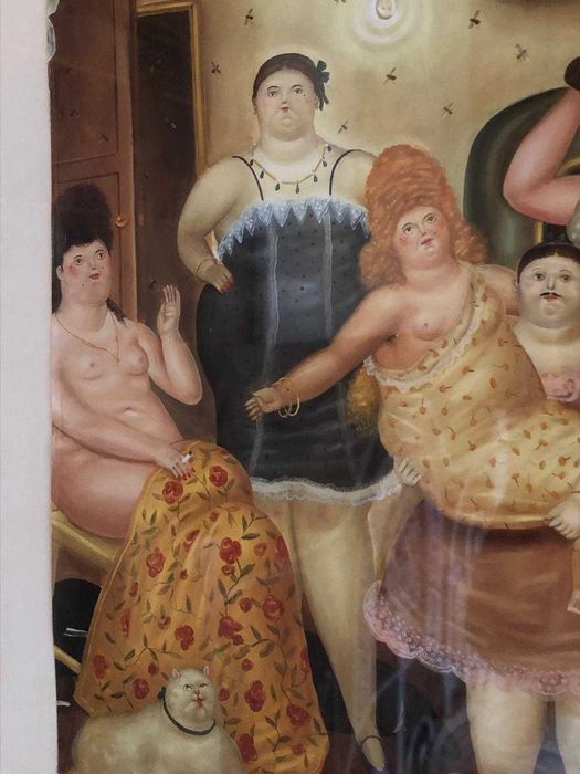 Quadro com impressão de Botero, A casa de Ana Molina.