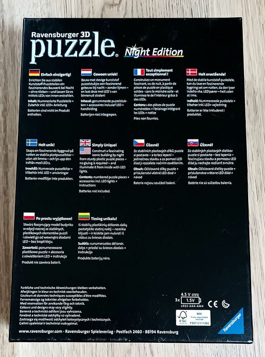 Puzzle 3D Wieża Eiffla