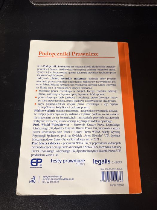 Książka Prawo rzymskie Instytucje 7. wydanie C.H.BECK