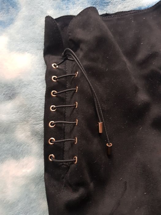 Kozaki czarne 36 stan idealny Jenny Fairy CCC zamsz ponad kolano