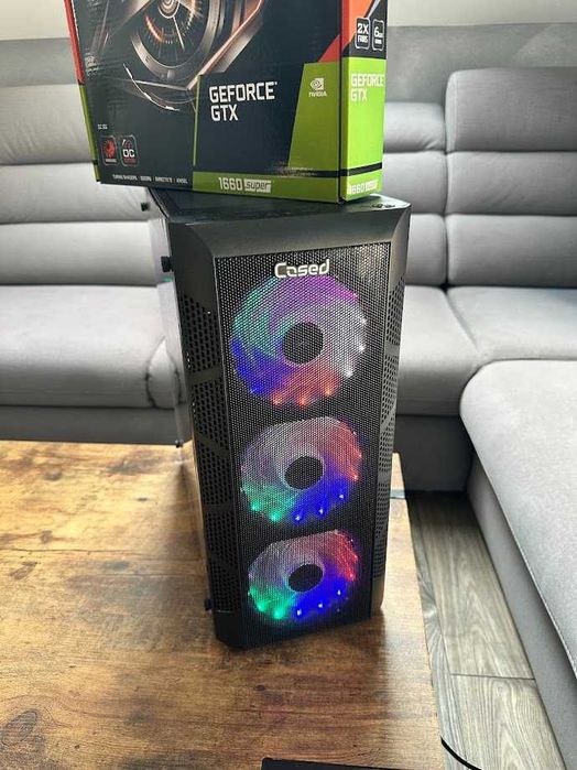 Komputer Gamingowy ARGB i5 9400f, gtx 1660 6gb super 16gb ddr4  m2+hdd