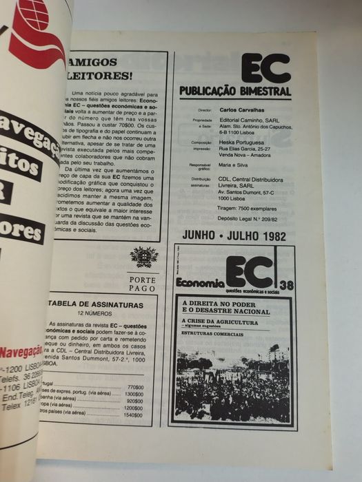 Revista Economia EC: Questões exonómicas e sociais