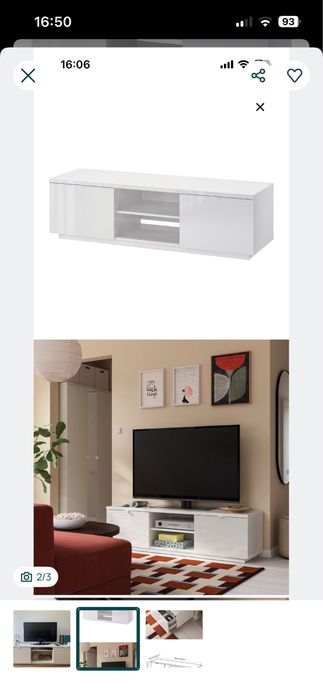 Móvel TV IKEA BESTÅ Branco – Excelente Estado