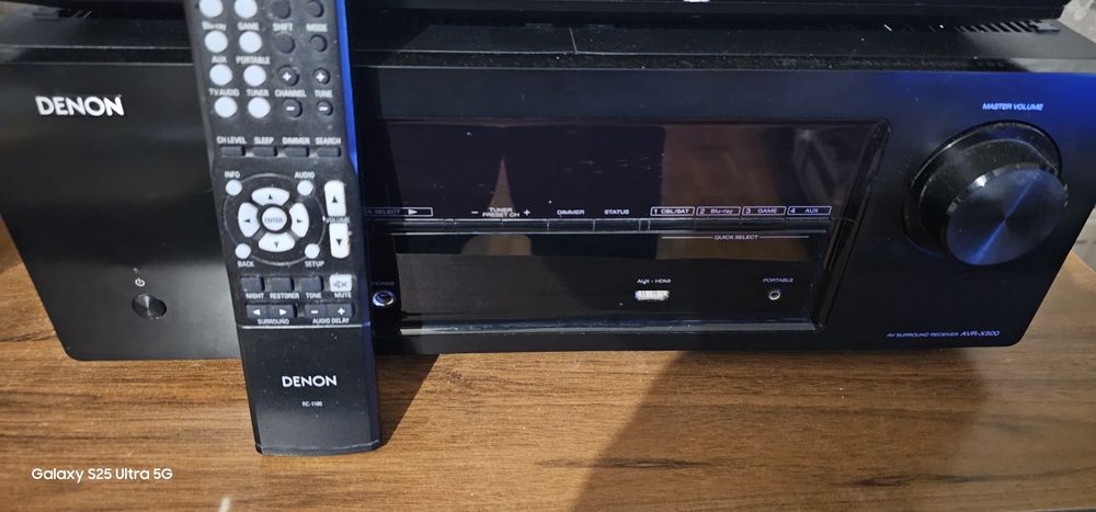 Amplituner Denon AVR-X500 | 5.1 HDMI | 2 PILOTY | Stan BDB - Pewny spr