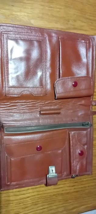 Zestaw , męska torebka lata 70 i saszetka na mapy