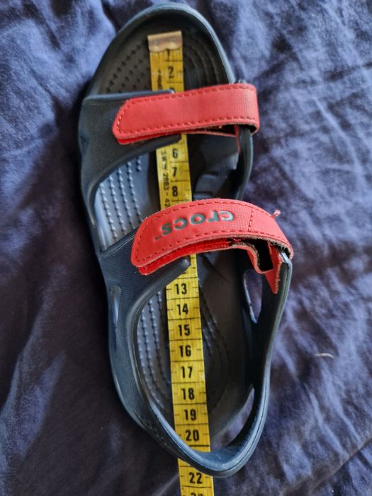 Crocs J1 sandały gumowe granatowo / czerwone