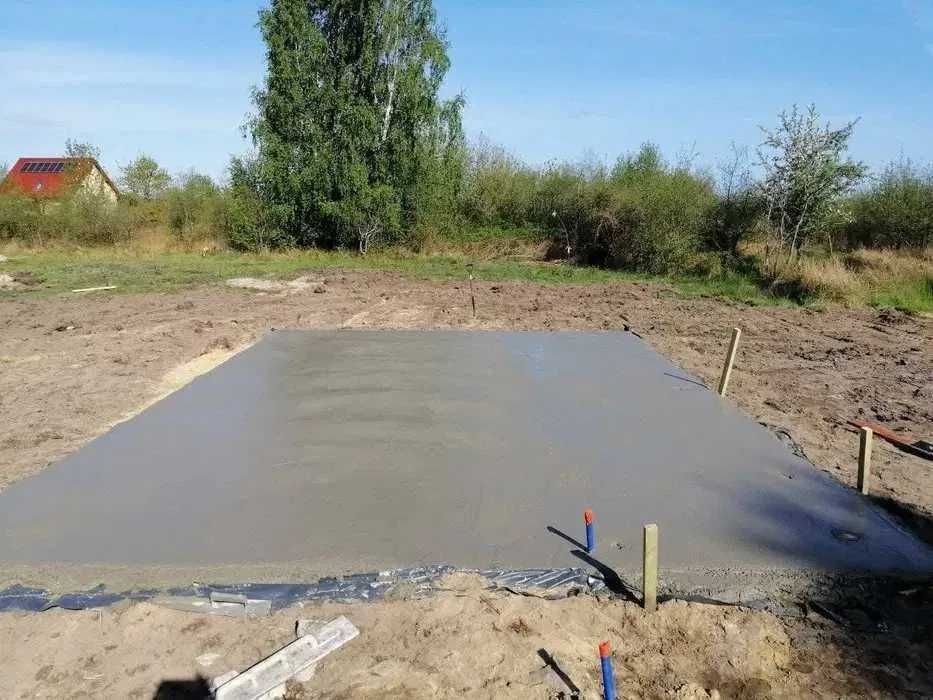 Płyty fundamentowe, fundamenty, stopy pod garaże altany domki