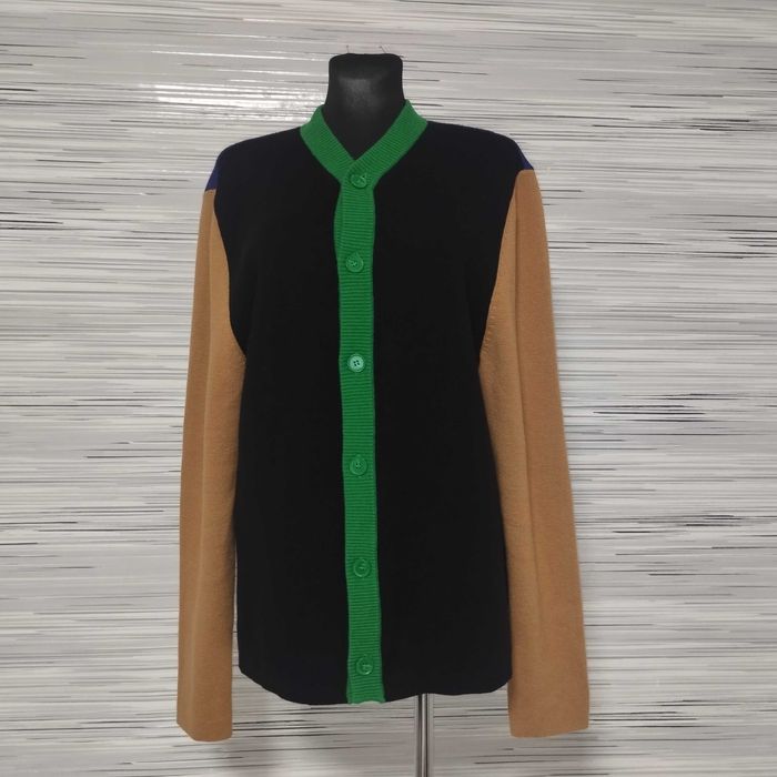 Теплий кардиган колорблок бавовна вовна COS