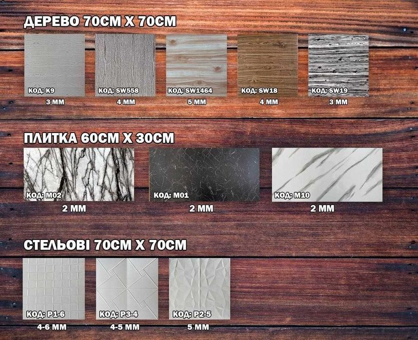 Самоклеющиеся панель, Цегла 3d Самоклеючі панелі 3Д ПВХ панели