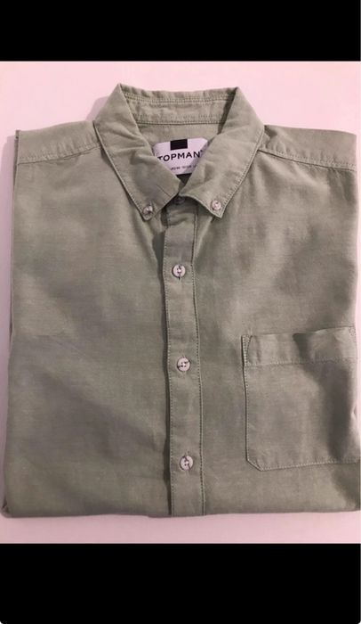 Camisa verde de manga curta da marca Topman