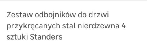 Zestaw obojnikow do drzwi (nowe)