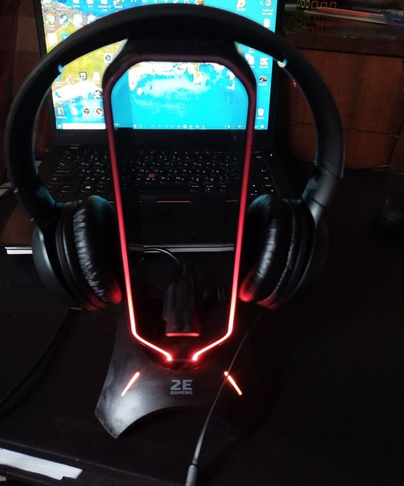 Підставка для гарнітури 2E Gaming Headset Stand RGB USB 3в1 Чорний
