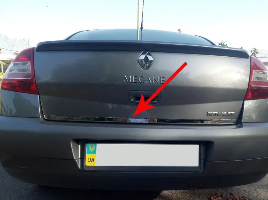 Нижняя хромка багажника RENAULT MEGANE ll SD 2004-2010 (НЕРЖ.) OMSA