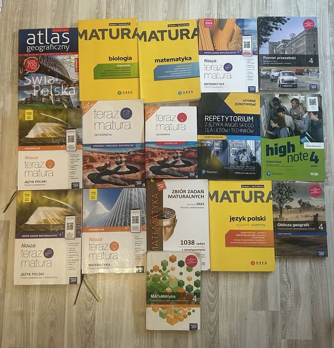 Zestaw podręczników do 4 klasy liceum