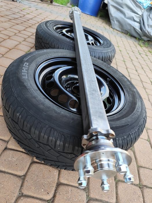 koła wzmacniane z nową osią do wózka pod mauzer lub przyczepki