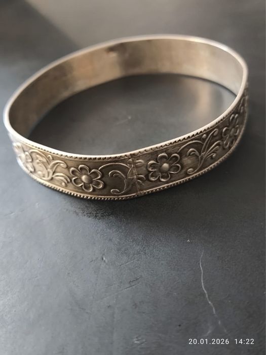 Stara stebrna bransoleta próba 800