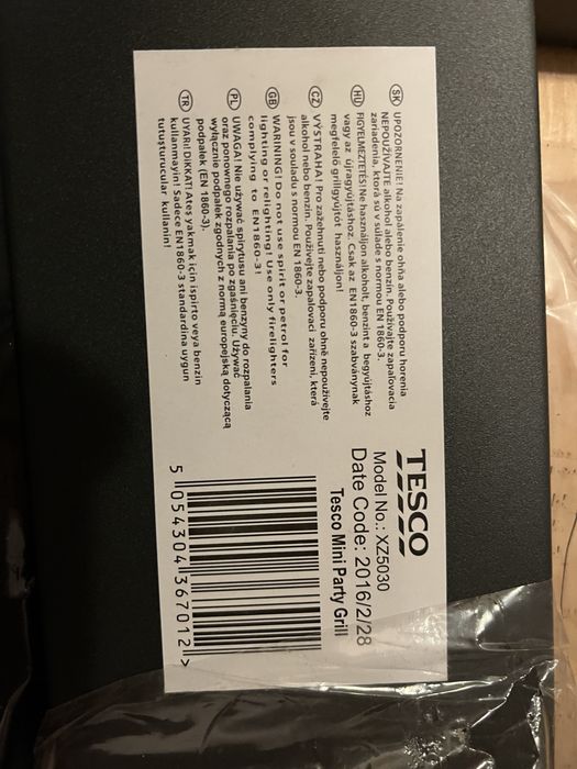 Nowy grill węglowy Tesco