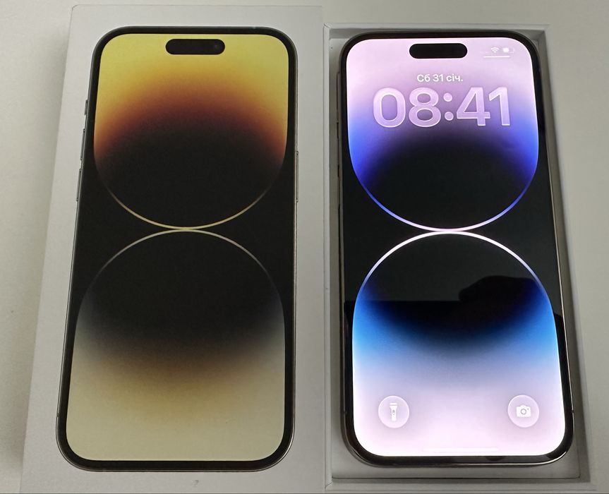 Гарний стан-Iphone 14 pro gold фіз сім