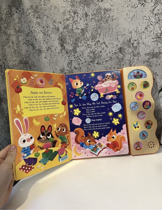 Абетка та 123 навчальні пісні , інтерактивна книга на англійській мові