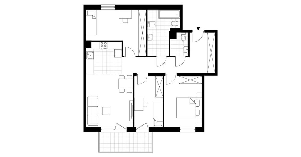 4-pokojowe mieszkanie 77m2 + balkon