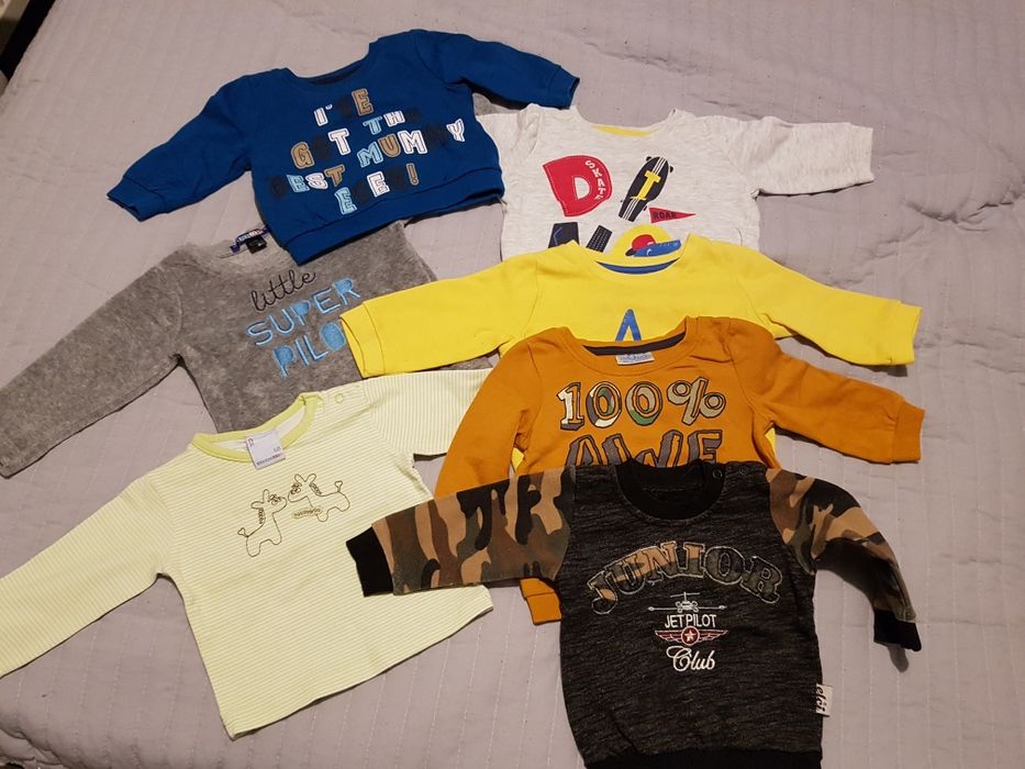 Bluzy, koszule, dresiki  dla chłopca rozmiar 68