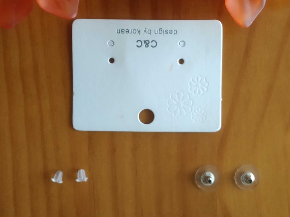 (NOVO, PORTES GRÁTIS) Brincos Daphné em Acrílico - Laranja
