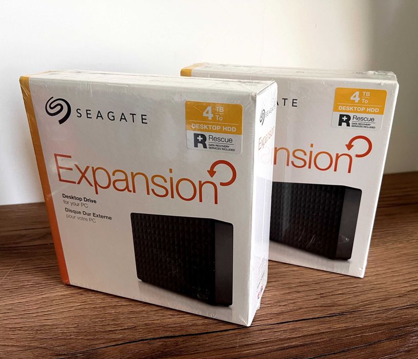 Dwa dyski zewnętrzne Seagate Expansion 4TB (3,5'', USB 3.0)