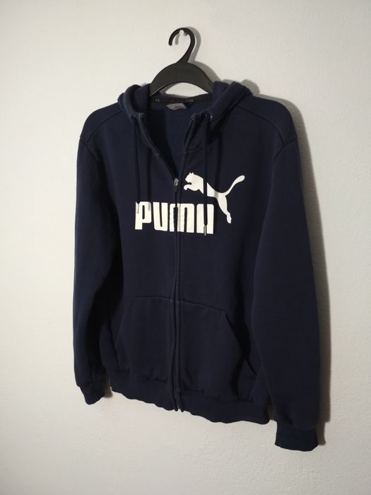 Puma granatowa rozpinana bluza z kapturem unisex M