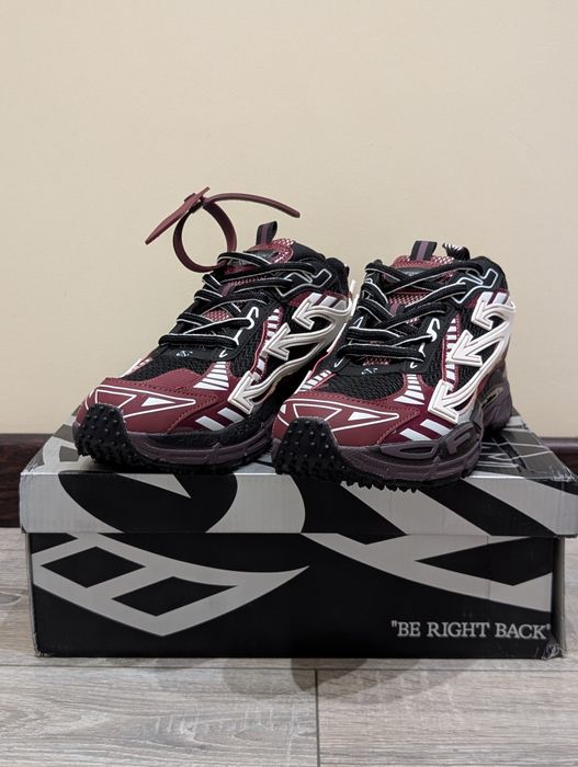 Кросівки бордові Off White Be Right Back 41 42 43 44