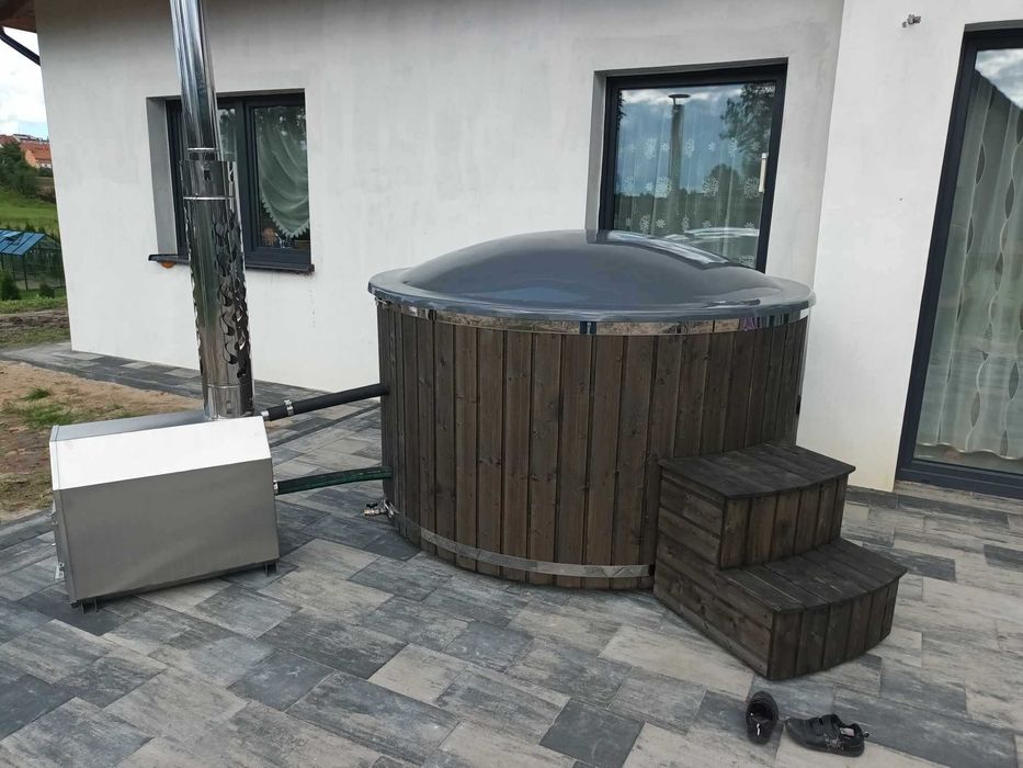 Beczka Kąpielowa Balia Ogrodowa Sauna Bania Ruska Hydro Jacuzzi Led
