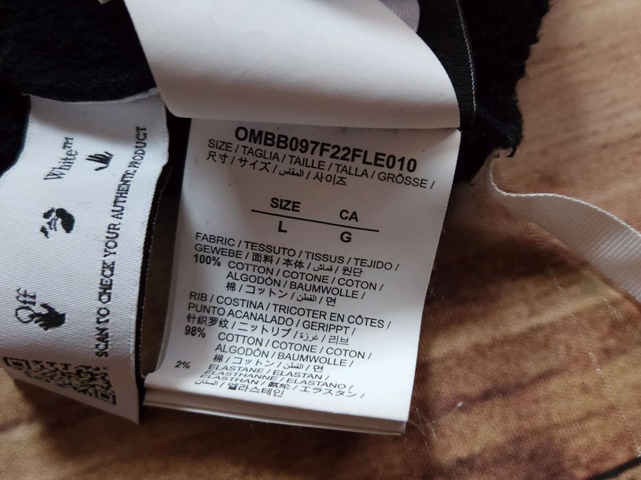 OFF-WHITE Chain Arrow Bluza Męska Hoodie Czarna r. L