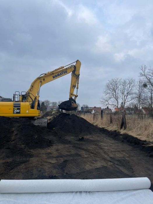 Stabilizacja gruntu – ciągnik z recyklerem i operatorem | Śląsk