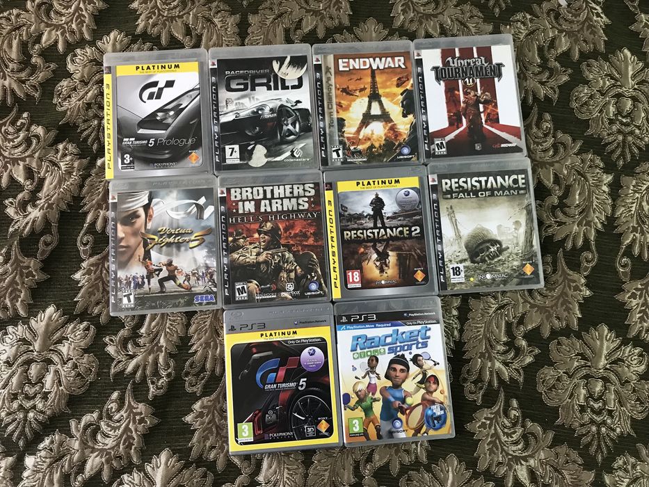 Лот 10 шт дисков PlayStation 3 Unreal Resistance Virtual Fighter GT5