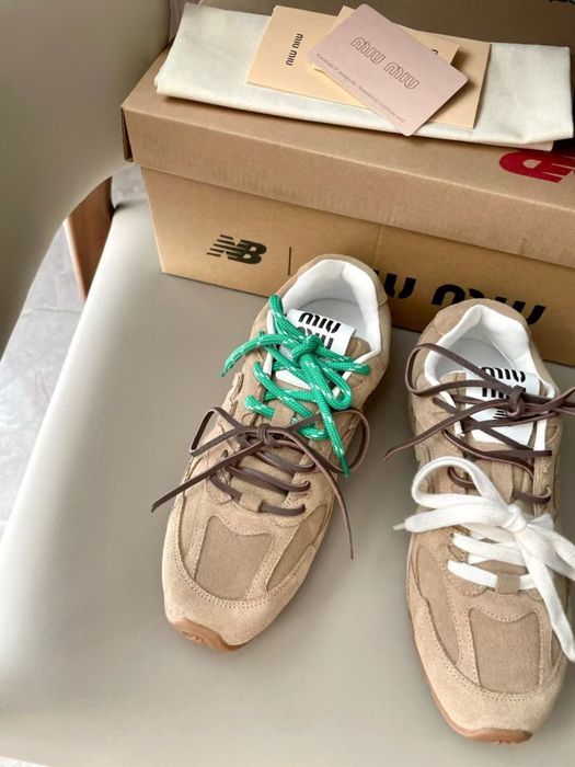 Sneakersy Miu Miu New Balance beige