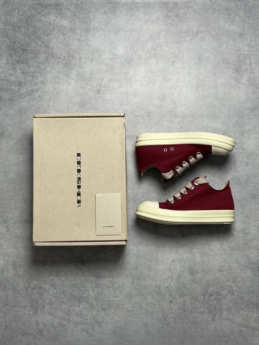 41 | Низькі кеди Rick Owens DRKSHDW Jumbo Lace Ramones Low Red