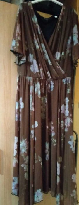 Sukienka siateczkowa piękna wyszczuplająca wesele komunia 50 52