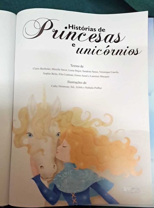 livro histórias de princesas e unicórnios