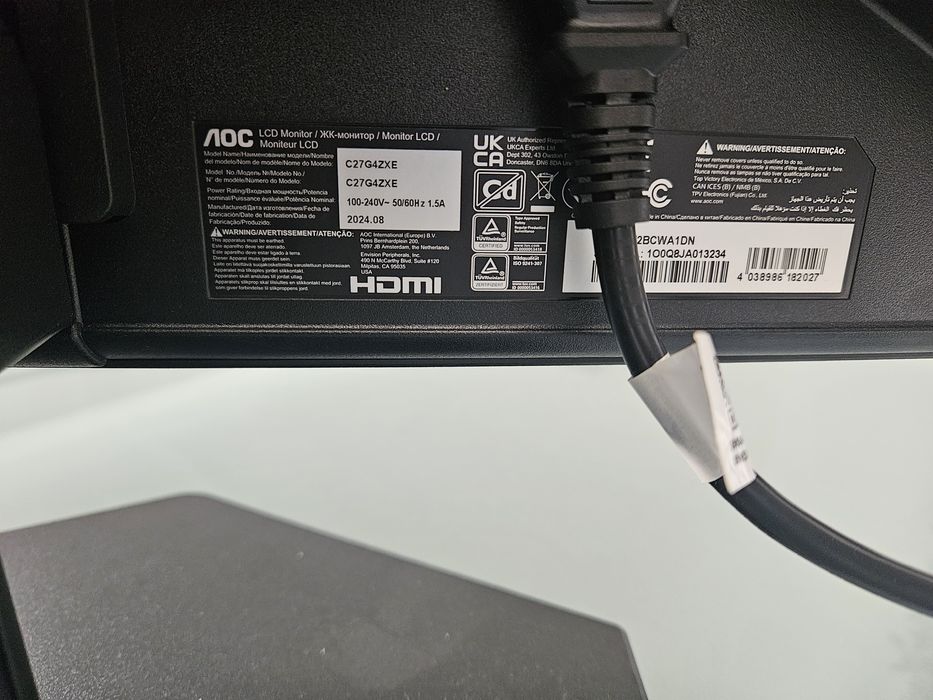 Monitor AOC 27 polegadas curvo + periféricos