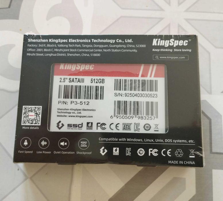 SSD накопитель (винчестер) ссд 512GB KingSpec 2.5" диск SATA III б/у