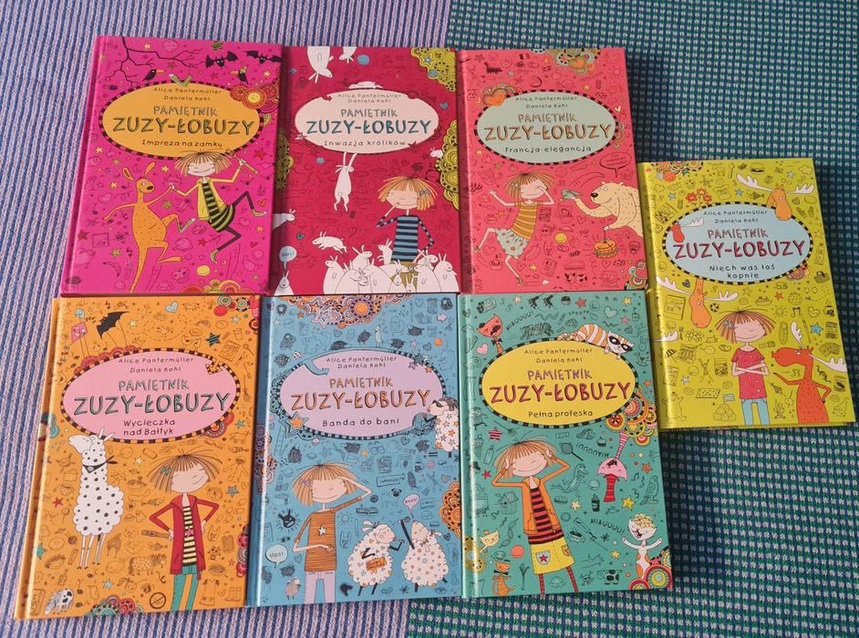 Zestaw 7 książek Pamiętnik Zuzy-Łobuzy (8–12 lat) – Stan idealny