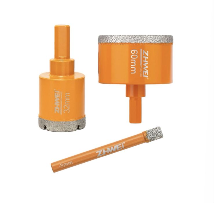 Алмазна коронка по бетону цеглі плитці мармуру та керамограніту ZHIWEI