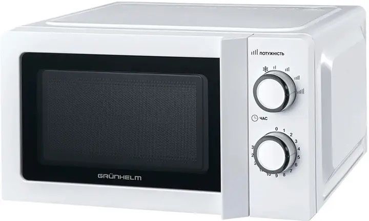 Мікрохвильова піч Grunhelm 20MX711-W микроволновка |700 Вт|20л біла